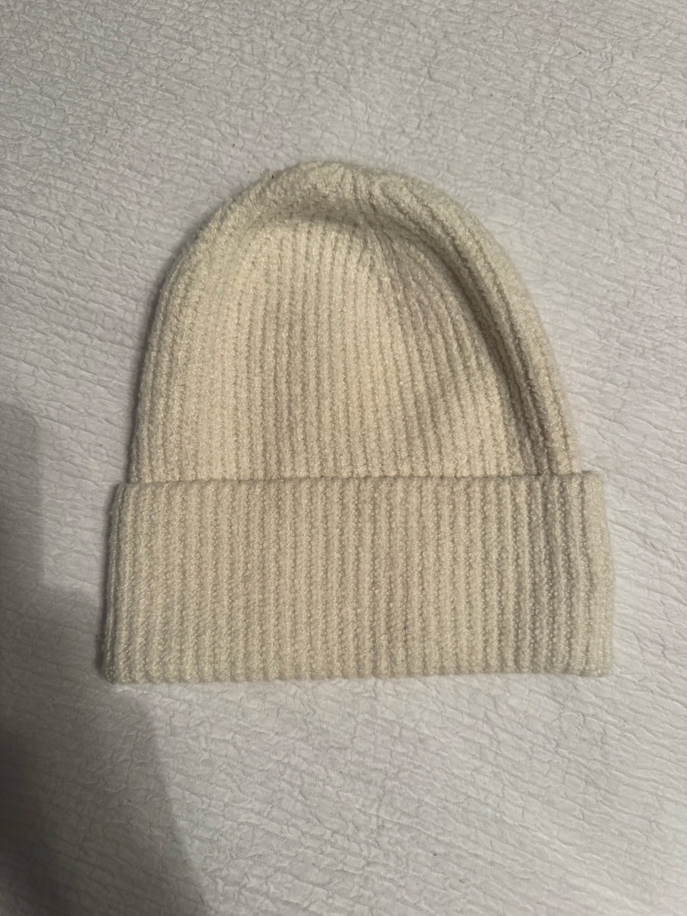Universal Thread Cream Ribbed Knit Beanie